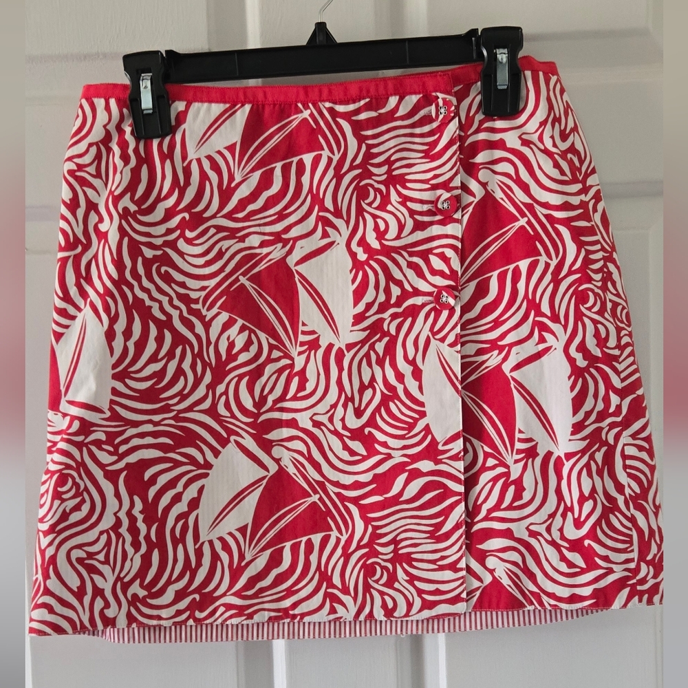 NWT Vineyard Vines Button Wrap Reversible Short Skirt, Size 6